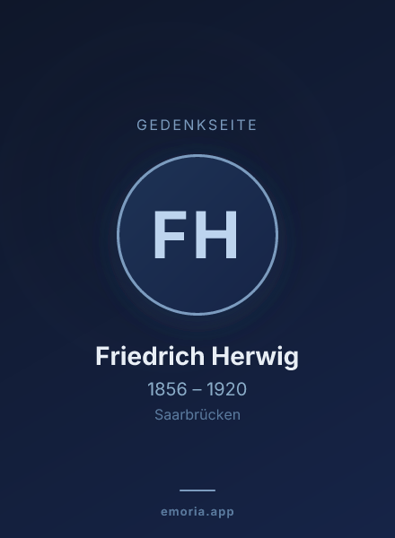 Gedenkportrait von Friedrich Herwig
