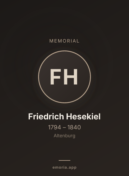 Memorial portrait of Friedrich Hesekiel