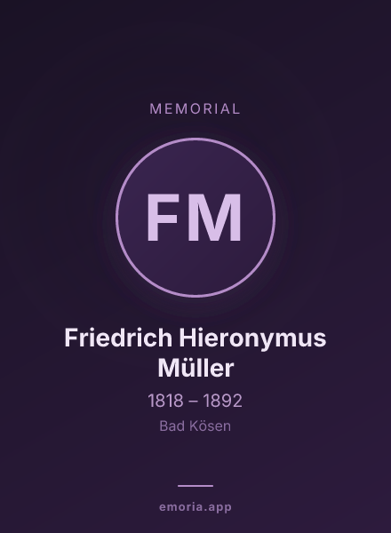 Memorial portrait of Friedrich Hieronymus Müller