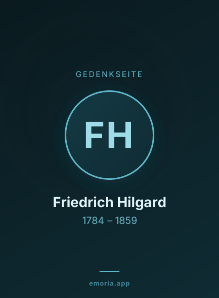 Gedenkportrait von Friedrich Hilgard