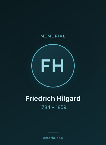 Memorial portrait of Friedrich Hilgard