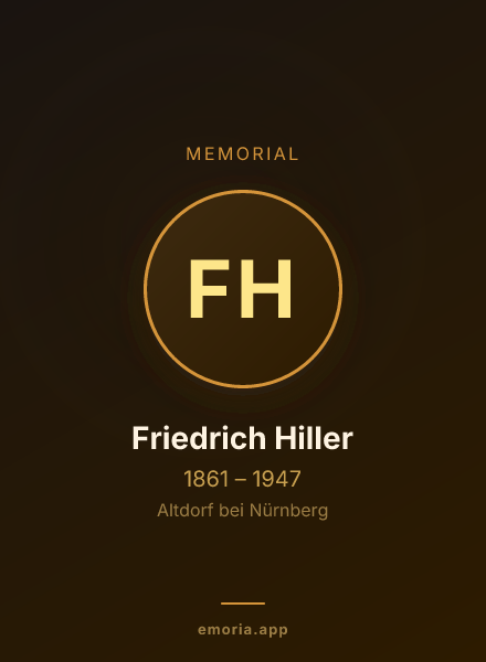 Memorial portrait of Friedrich Hiller