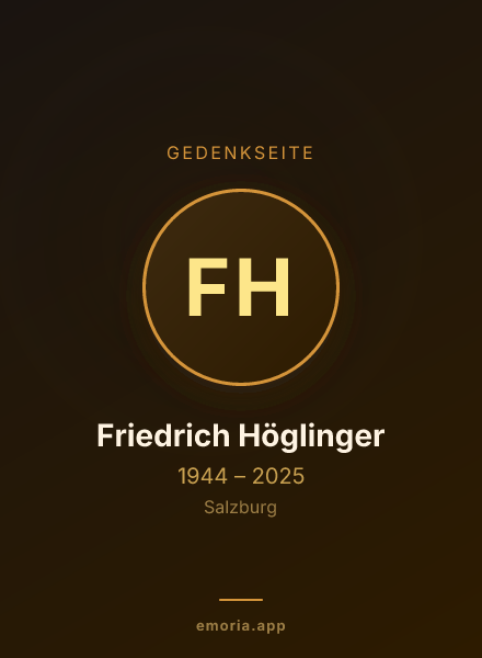 Gedenkportrait von Friedrich Höglinger