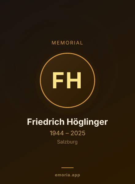 Memorial portrait of Friedrich Höglinger