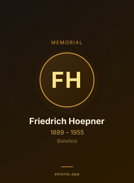 Memorial portrait of Friedrich Hoepner