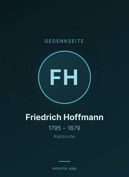 Gedenkportrait von Friedrich Hoffmann