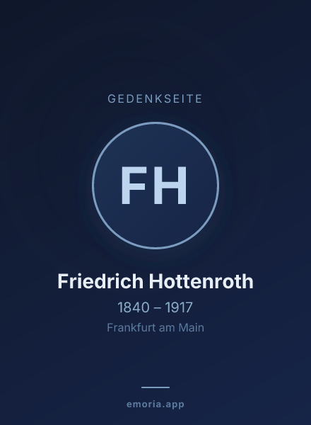 Gedenkportrait von Friedrich Hottenroth