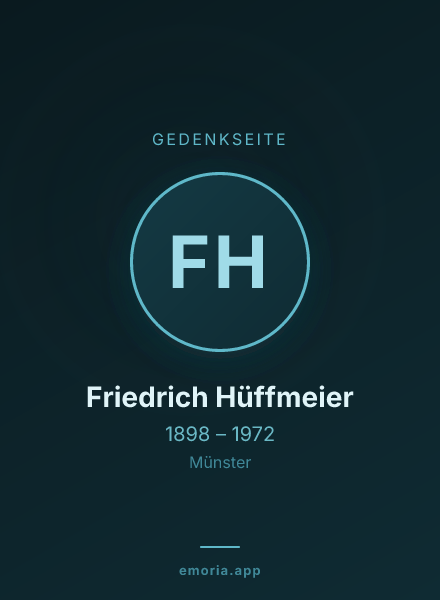 Gedenkportrait von Friedrich Hüffmeier