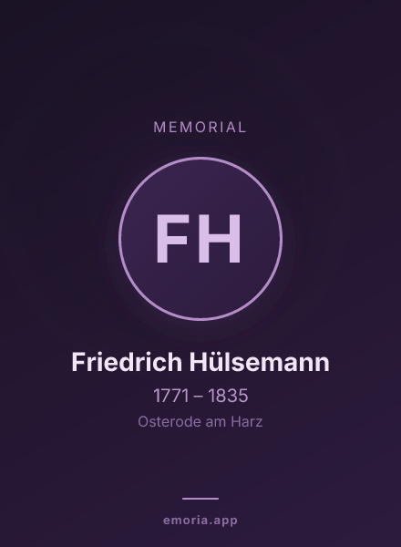 Memorial portrait of Friedrich Hülsemann
