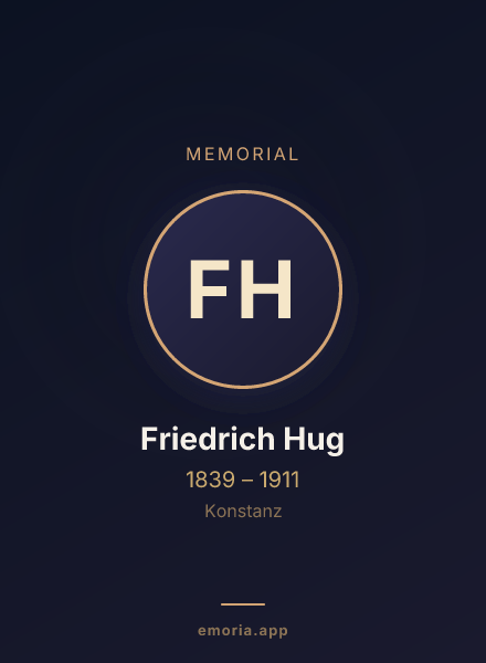 Memorial portrait of Friedrich Hug