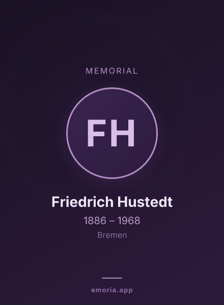 Memorial portrait of Friedrich Hustedt
