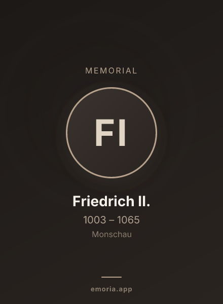 Memorial portrait of Friedrich II.