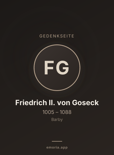 Gedenkportrait von Friedrich II. von Goseck