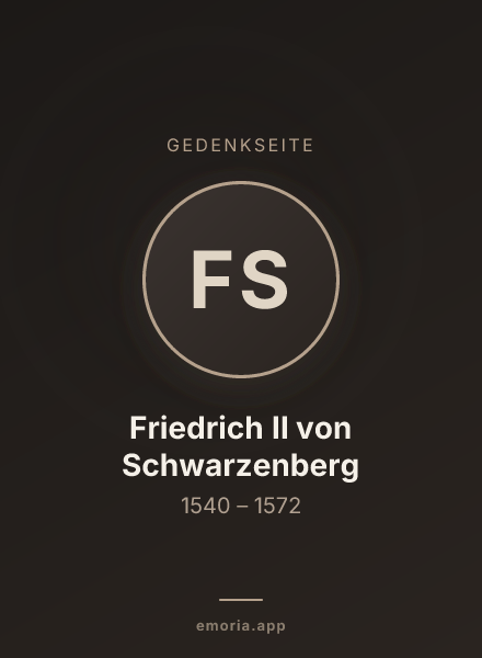 Gedenkportrait von Friedrich II von Schwarzenberg