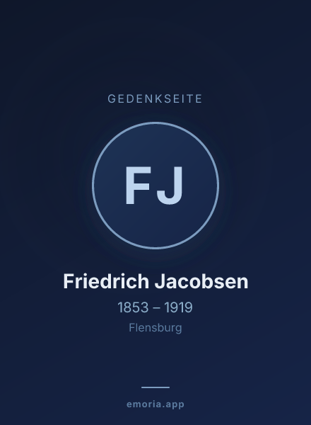 Gedenkportrait von Friedrich Jacobsen