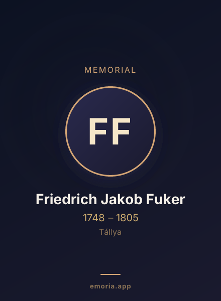 Memorial portrait of Friedrich Jakob Fuker