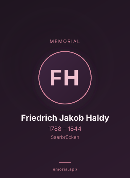 Memorial portrait of Friedrich Jakob Haldy