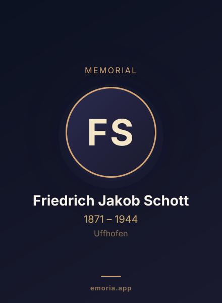 Memorial portrait of Friedrich Jakob Schott