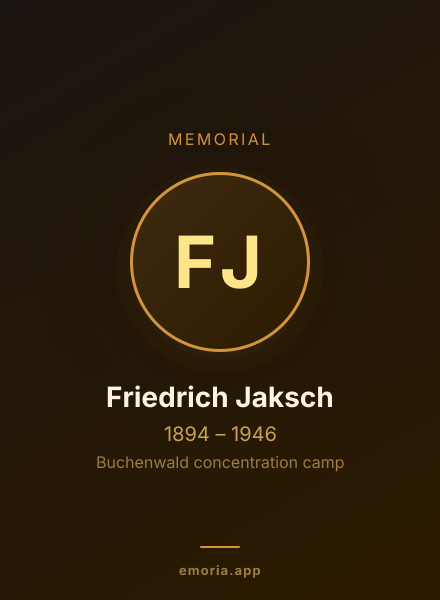 Memorial portrait of Friedrich Jaksch