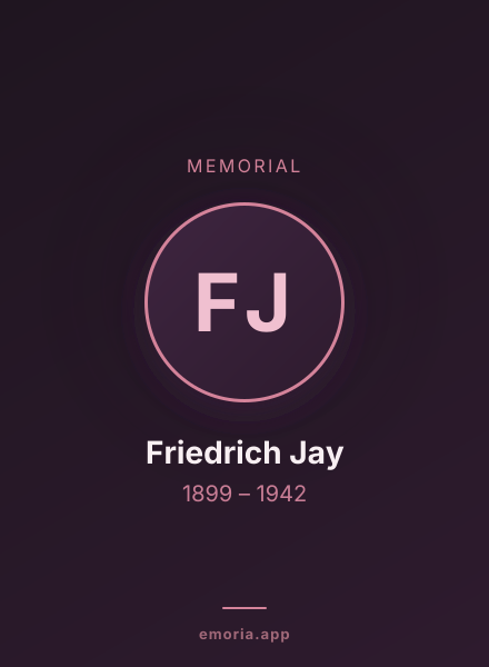 Memorial portrait of Friedrich Jay