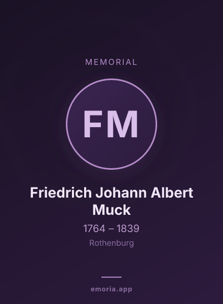 Memorial portrait of Friedrich Johann Albert Muck