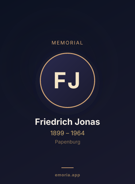 Memorial portrait of Friedrich Jonas