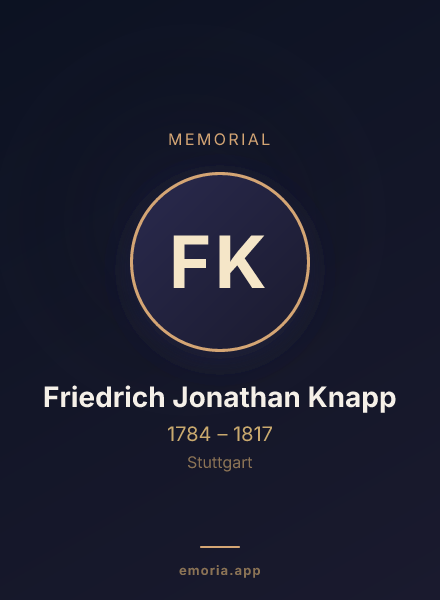 Memorial portrait of Friedrich Jonathan Knapp