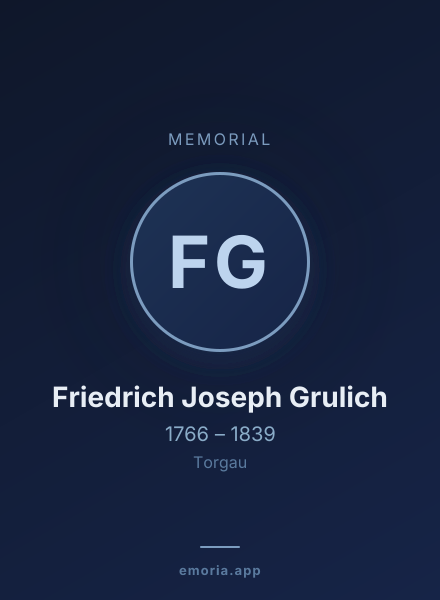 Memorial portrait of Friedrich Joseph Grulich