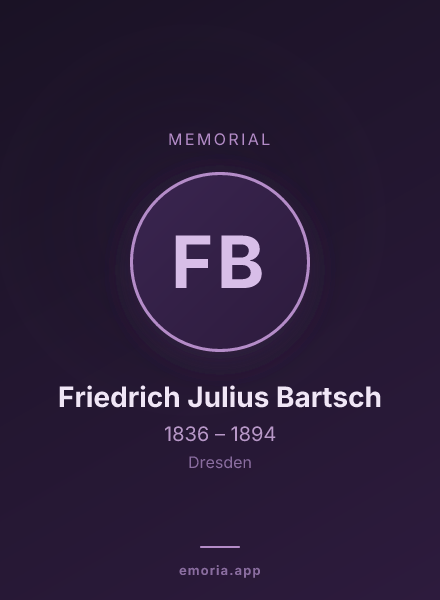 Memorial portrait of Friedrich Julius Bartsch
