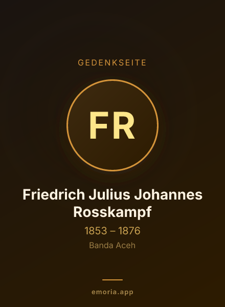 Gedenkportrait von Friedrich Julius Johannes Rosskampf