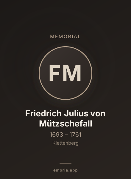 Memorial portrait of Friedrich Julius von Mützschefall