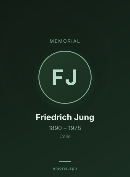 Memorial portrait of Friedrich Jung