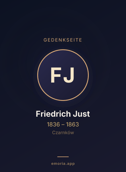 Gedenkportrait von Friedrich Just