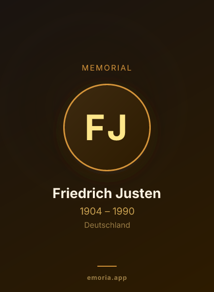 Memorial portrait of Friedrich Justen