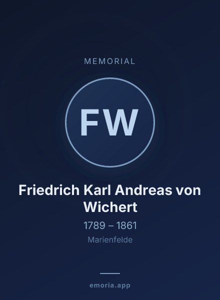 Memorial portrait of Friedrich Karl Andreas von Wichert