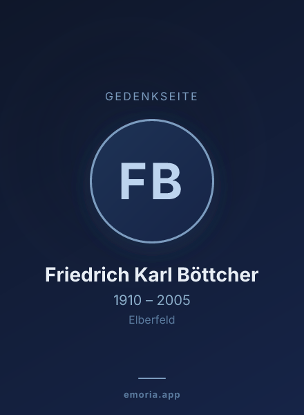 Gedenkportrait von Friedrich Karl Böttcher