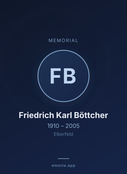 Memorial portrait of Friedrich Karl Böttcher