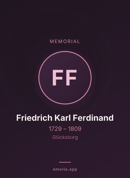 Memorial portrait of Friedrich Karl Ferdinand