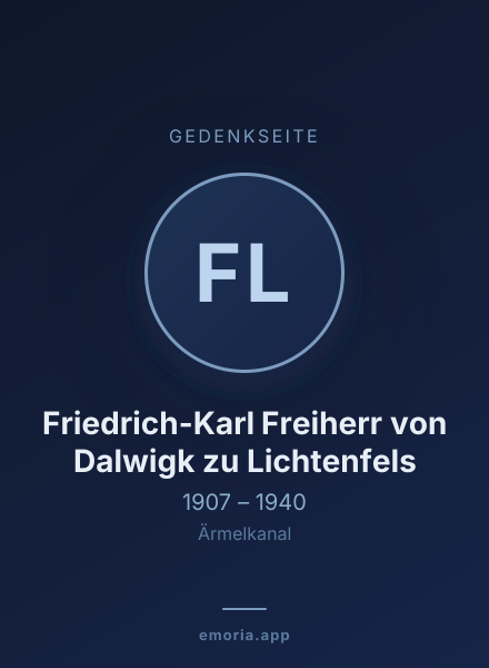 Gedenkportrait von Friedrich-Karl Freiherr von Dalwigk zu Lichtenfels