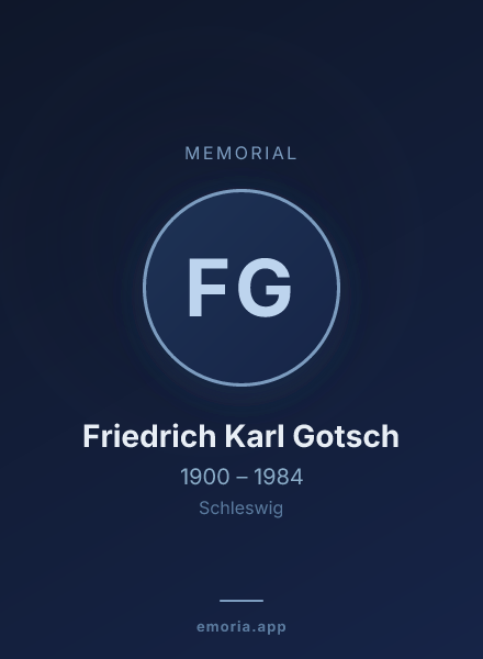 Memorial portrait of Friedrich Karl Gotsch
