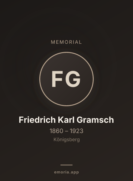 Memorial portrait of Friedrich Karl Gramsch