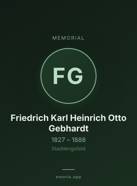 Memorial portrait of Friedrich Karl Heinrich Otto Gebhardt