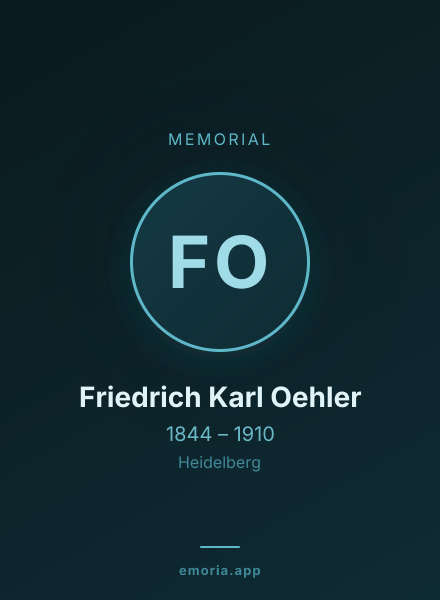 Memorial portrait of Friedrich Karl Oehler