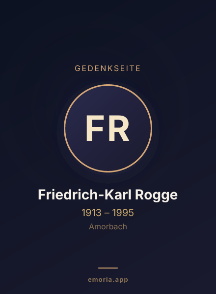 Gedenkportrait von Friedrich-Karl Rogge