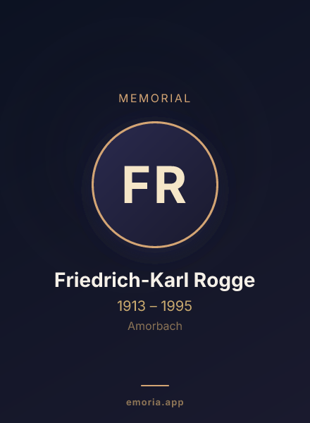 Memorial portrait of Friedrich-Karl Rogge