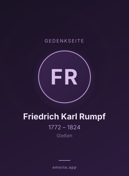 Gedenkportrait von Friedrich Karl Rumpf