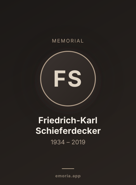 Memorial portrait of Friedrich-Karl Schieferdecker
