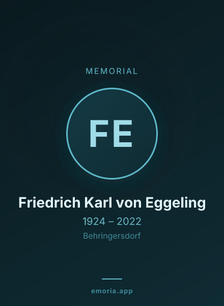 Memorial portrait of Friedrich Karl von Eggeling