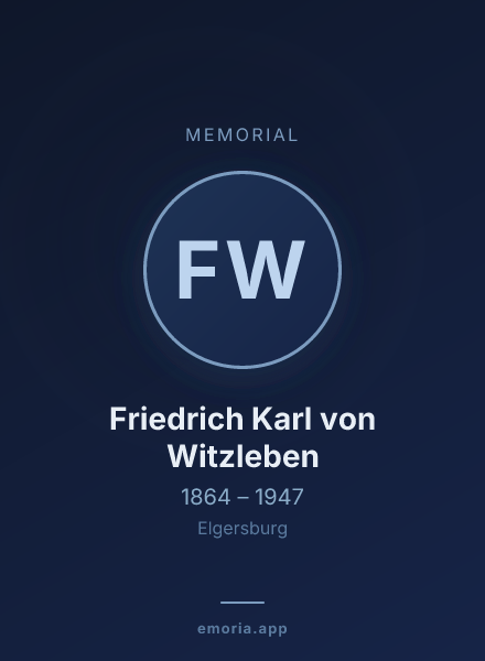 Memorial portrait of Friedrich Karl von Witzleben