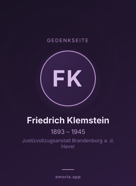 Gedenkportrait von Friedrich Klemstein